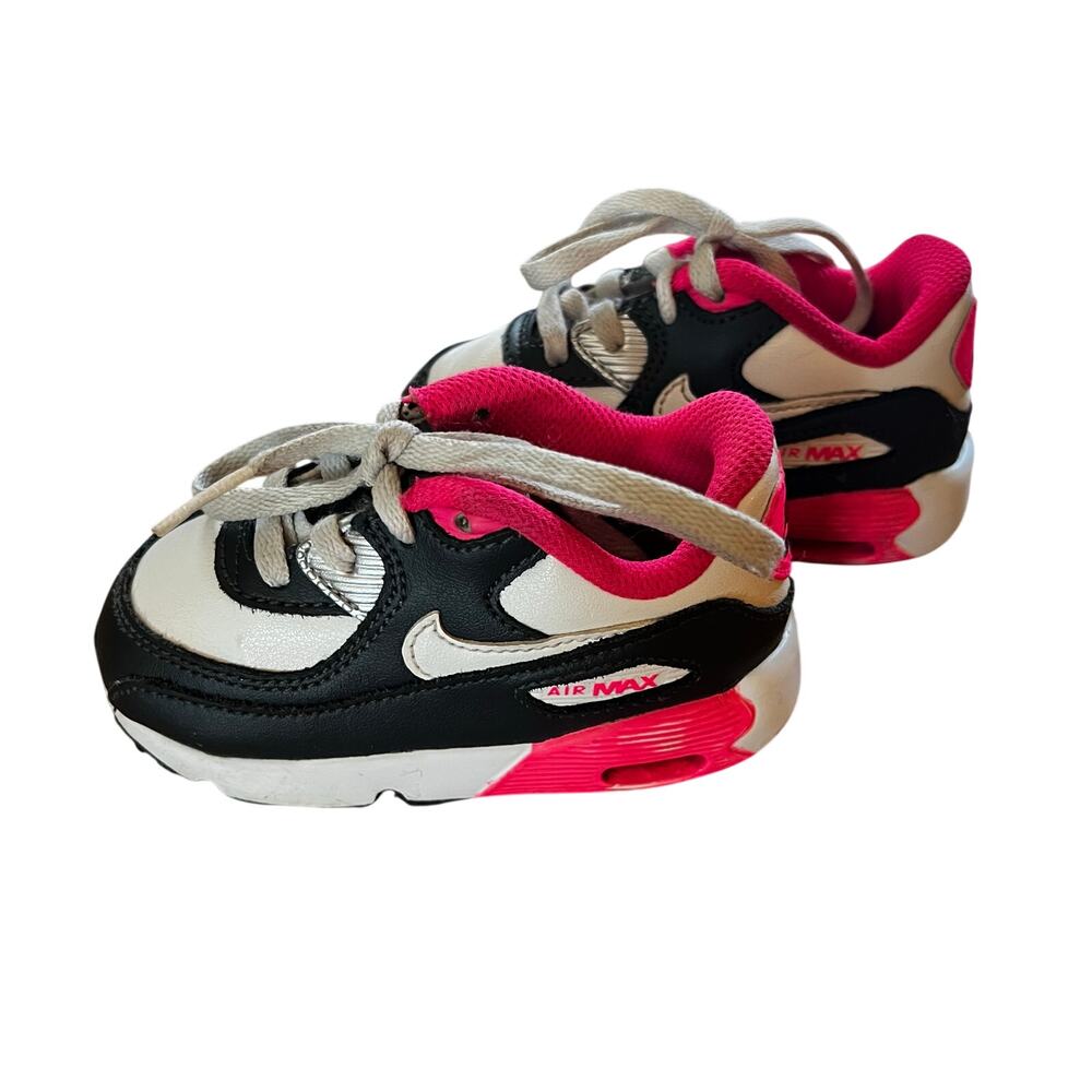 Nike Air Max 90 Toddler Anthracite White Hyper Pink 6C - Picture 3 of 9